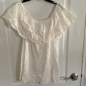 Miss Selfridge Cream Eyelet Blouse